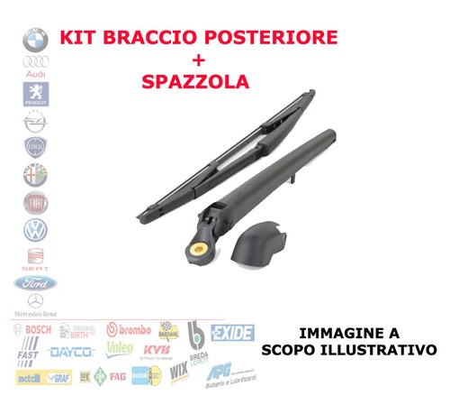 Braccio Tergicristallo Posteriore Con Spazzola Inclusa Per Fiat Punto 188 (5 Porte) - 35 Cm, AG Automotive - 2