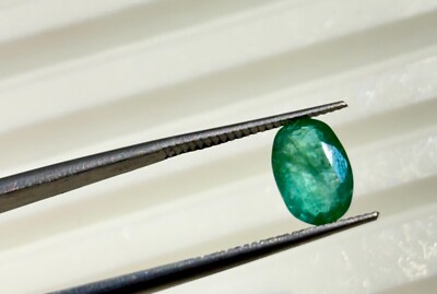 natural gemstone emerald zambian green color original oval shape