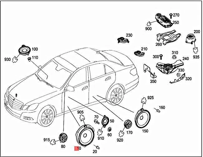 Genuine MERCEDES C218 S212 W212 X218 CLS C218 Speaker 2129067000  
