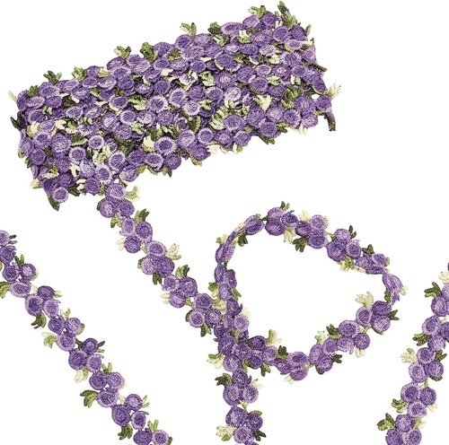 10 Yard Flower Embroidered Trim Lace Ribbon Sewing Fringe Edge Wedding DIY Craft - Picture 7 of 45