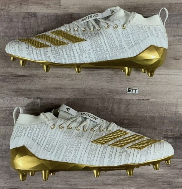 white gold football cleats