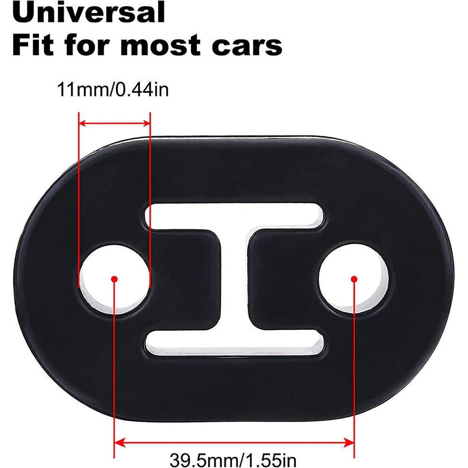 4X Rubber Exhaust Tail Pipe Mount Holder Bracket Hanger Insulator Foto 4 de 4