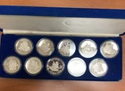 Bill of Right's 10 1 oz Silver Bullion Set w/Original Velvet Box