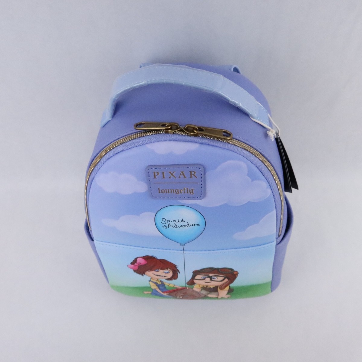 Dianey Loungefly Carl & Ellie Balloon Adventure Mini Backpack - Light Blue Up Balloon Carl Pixar Backpack Loungefly Loungefly Disney  main image 2