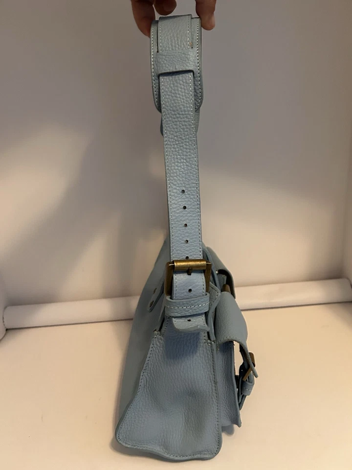 Mulberry Roxanne Genuine Leather Handbag Delicate Azure Blue RARE! Authentic - Image 4 of 4