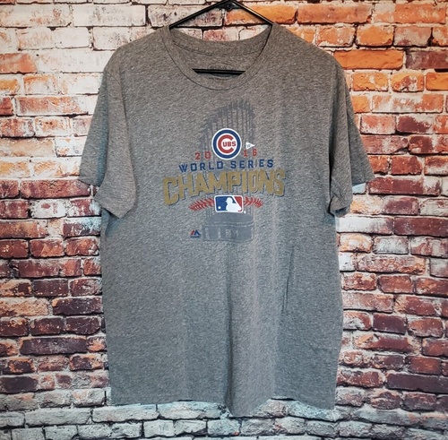 Chcago Cubs Gray 2016 World Seres Champons M | Long sleeve tshrt Chcago Cubs Gray 2016 World Seres Champons M | Long sleeve tshrt