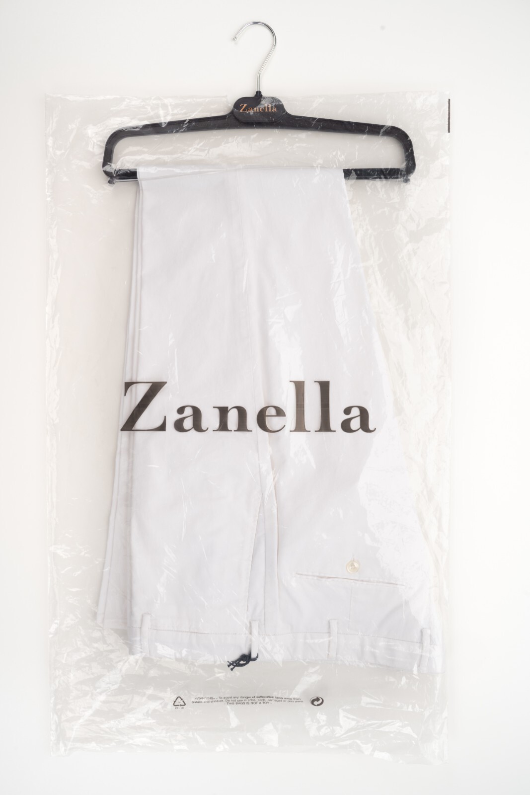 Повседневные брюки NWT ZANELLA Duke из белого стрейчевого хлопка с плоской подошвой спереди 40 EU 56 24590₽