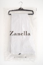 NWT ZANELLA Duke White Stretch Cotton Flat Front Casual Dress Pants 40 EU 56 