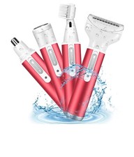 4 in 1 Women Electric Shaver Rechargeable Waterproof Razor Painless Epilator