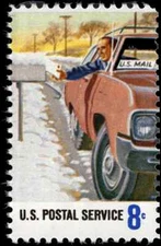 US Scott # 1498, Postal Service Employees, 1973 8¢ Stamp, MNH
