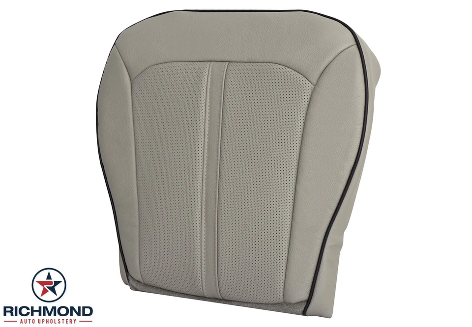 Lincoln MKX 2011-2015 - parte inferior del lado del conductor cubierta de asiento de cuero genuino gris Foto 4 de 4