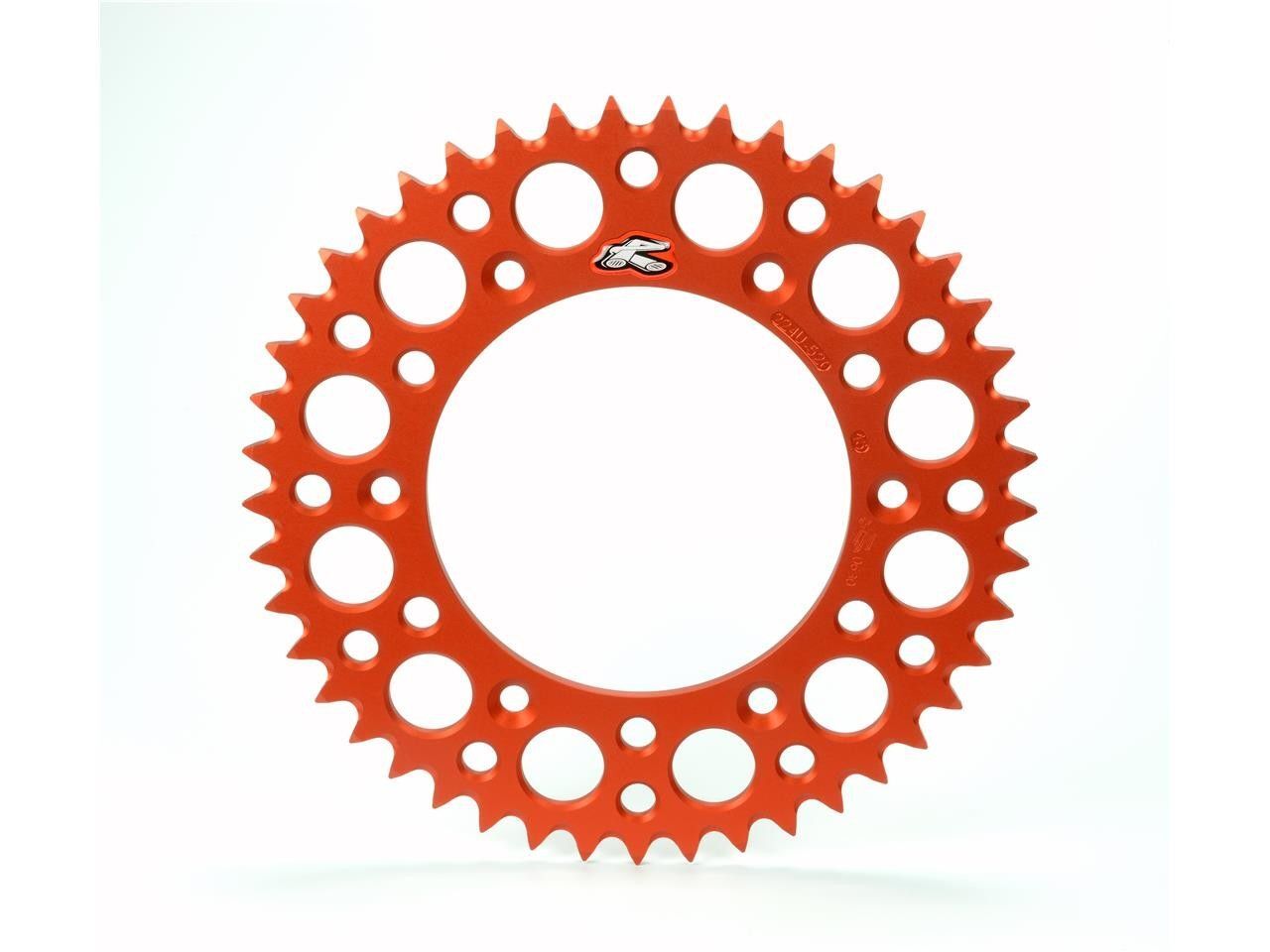 Couronne RENTHAL Twinring® 50 dents Ultra-light anti-boue anodisé dur pas 520