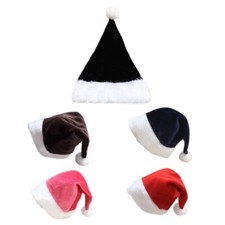 Furry Christmas Hat Plush Santa Hat Christmas Party Hat Navidad Props New Year