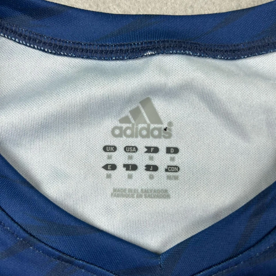 Camiseta Adidas Rhode Island Rams Para Hombre Mediana Azul Cuello en V #17 Camiseta Castle Lacrosse Foto 2 de 4