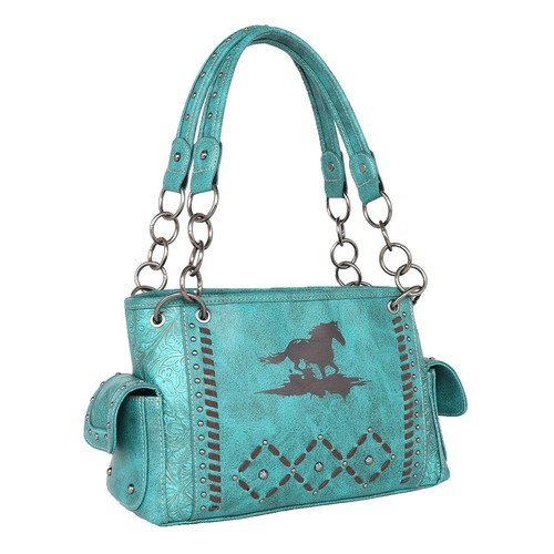 VTG Wrangler West Montana Tooled Backpack Women Large Blue  display picture 3