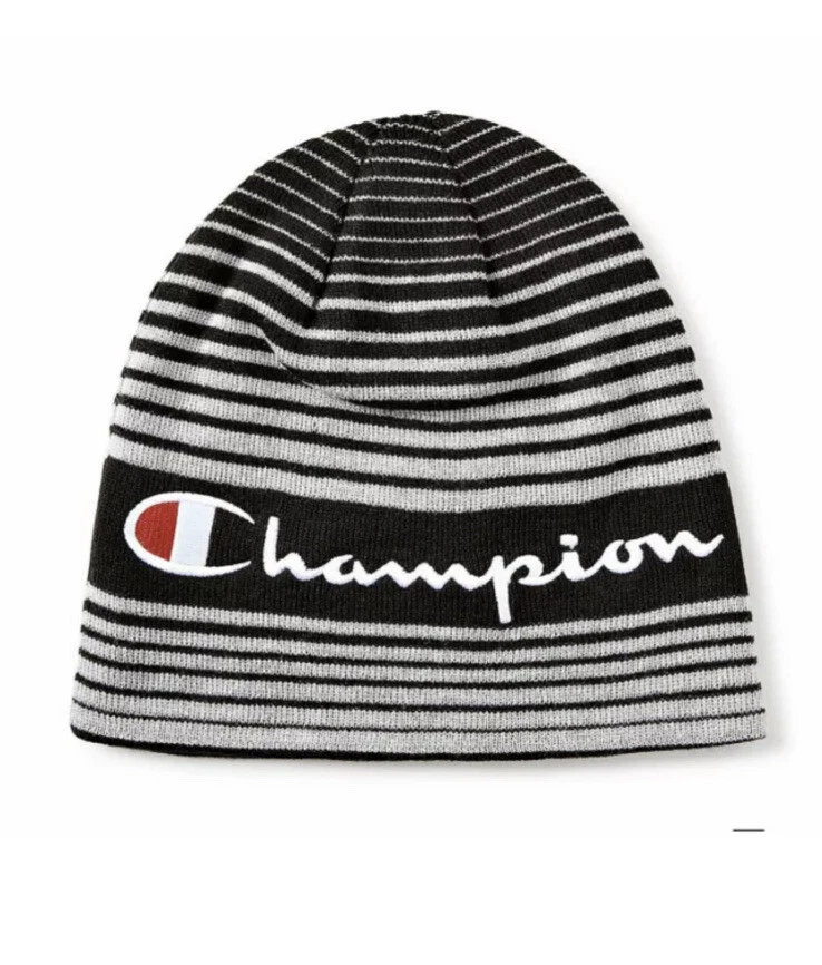 NWT Authentic Champion Reversible Embroidered Winter Beanie Knit