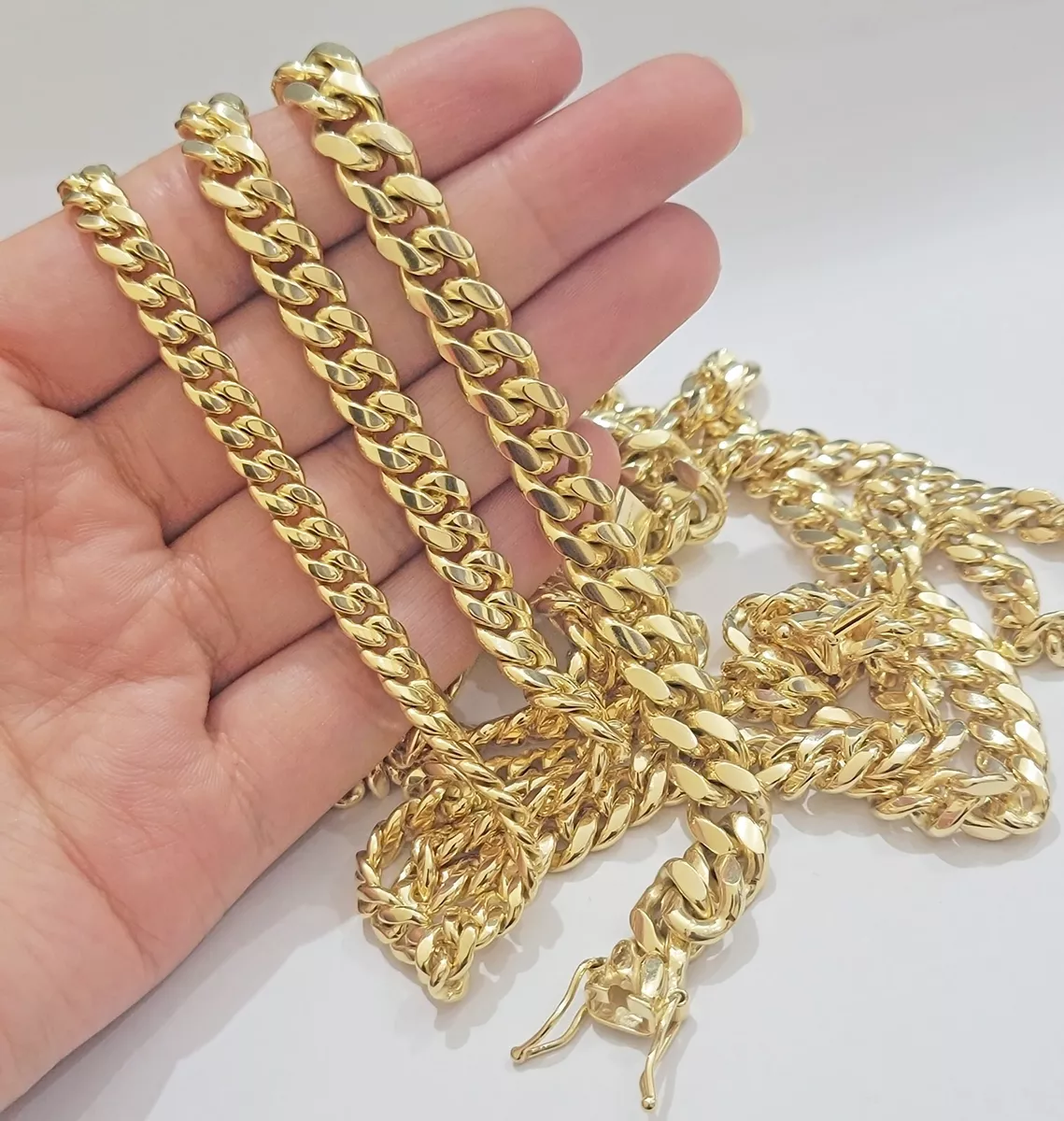 14k Yellow Gold Miami Cuban Link Chain 6mm 30 Necklace Box Lock