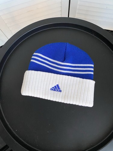 Vintage 90s Adidas Club Brugge KV Soccer Striped Beanie Hat - Picture 4 of 14