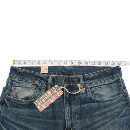 Ralph Lauren Double RL (RRL) NWT Slim Denim Jeans Size 30 US Blue 100% Cotton - Picture 6 of 16