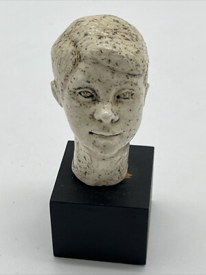 Marjorie Paller Earthworks Stoneware Ceramic Boy Head Bust Sculpture Signed 4