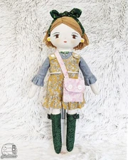 Heirloom cloth dolls 19 inches, rag dolls, gifts, collectible