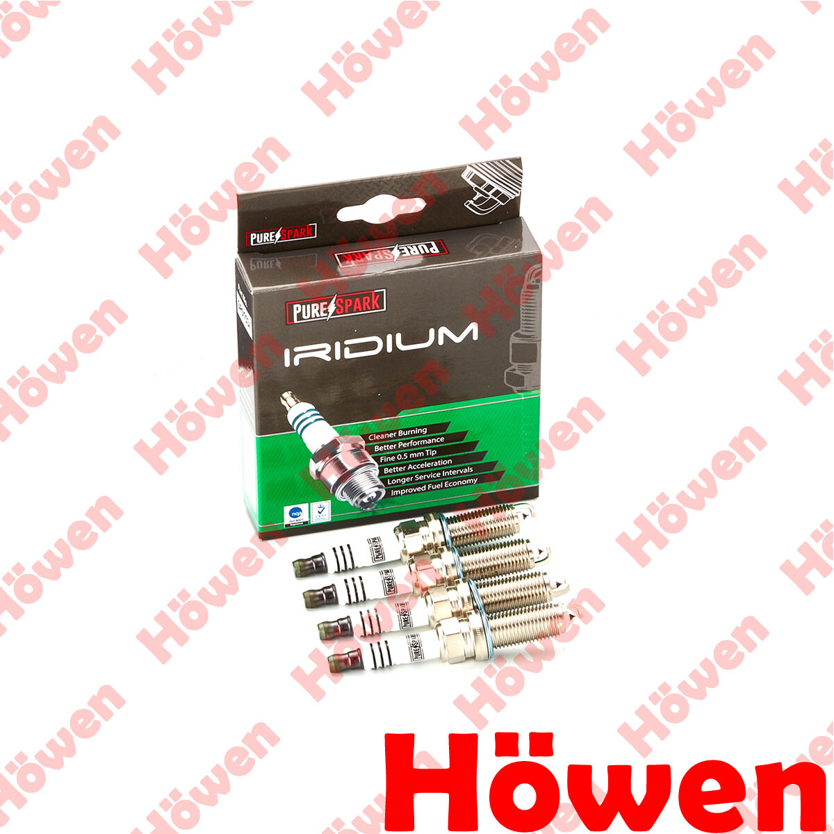 Howen 4x Iridium Upgrade Spark Plugs Fits Nissan Qashqai (Mk1) 1.6 Petrol (2010-