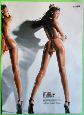 B11. Georgianna Robertson Model Nude Ad Picture Document Advertising Advertising 1999