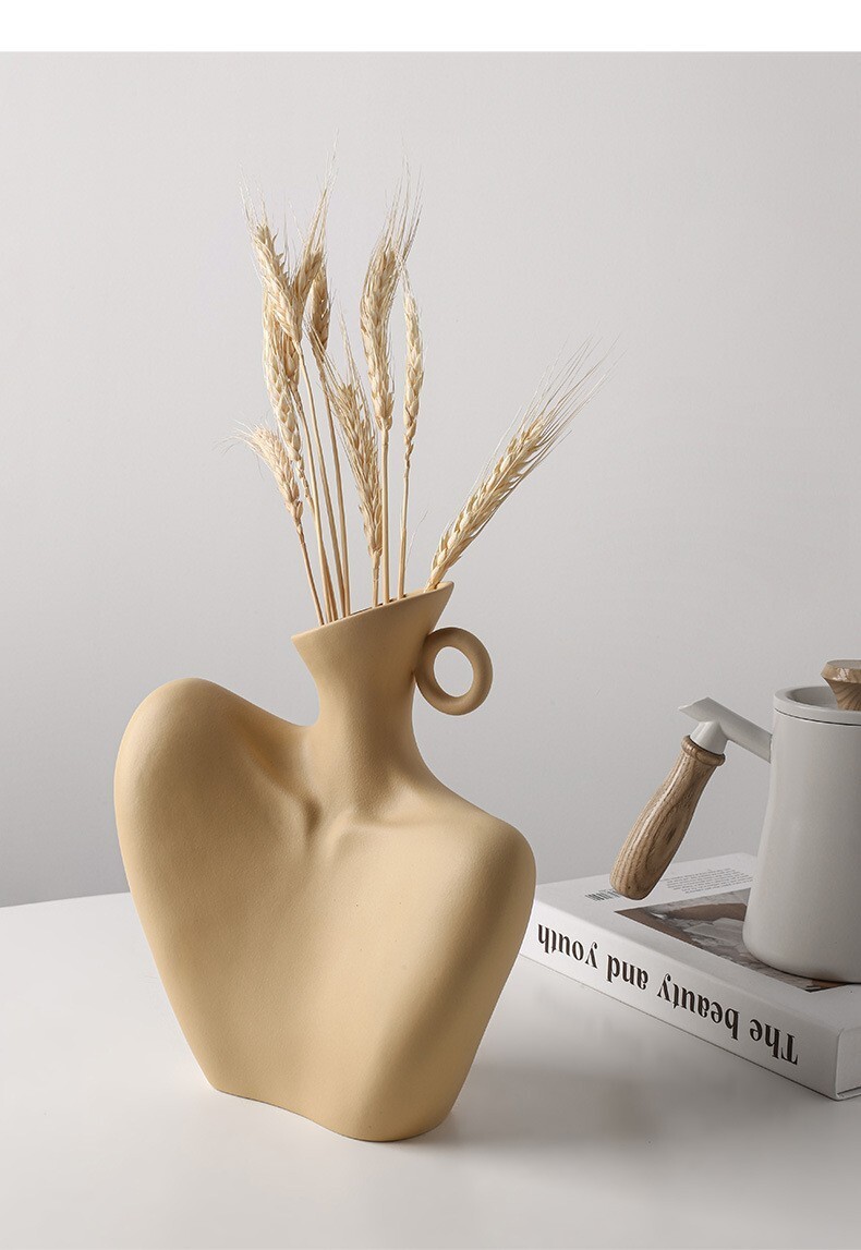 Home Decor Ceramic Flower Pot Human Vase Creative Decoration Vase | eBay