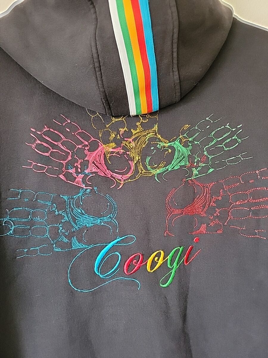 Coogi Embroidered size 4X full zip hoodie black EUC 69 Rare Coogi Embroidered size 4X full zip hoodie black EUC 69 Rare
