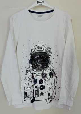  Verbaudet Longsleeve*weiß mit Motiv*Gr. 146/152*Jungen**
