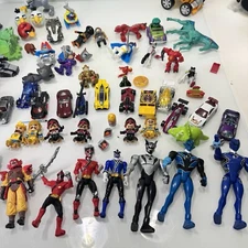 Mixed Lot (50) Action Figures Die-cast Morphin Rangers Fisher Price Hot wheels