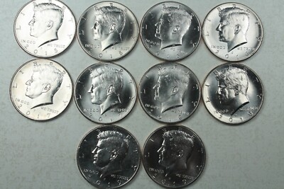 2015 2016 2017 2018 2019 P D Kennedy Half Uncirculated Mint Roll Set ...