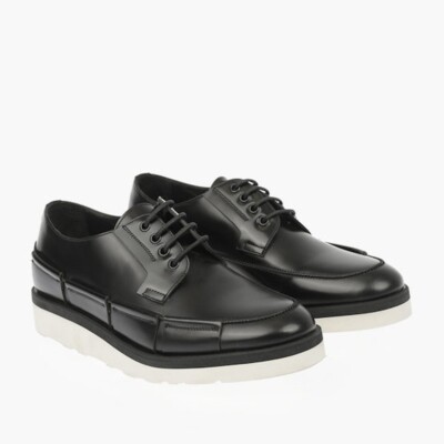 OAMC P353689 4 Side Panels White Black Leather Oxfords Shoes - Men's Size 7 BNIB