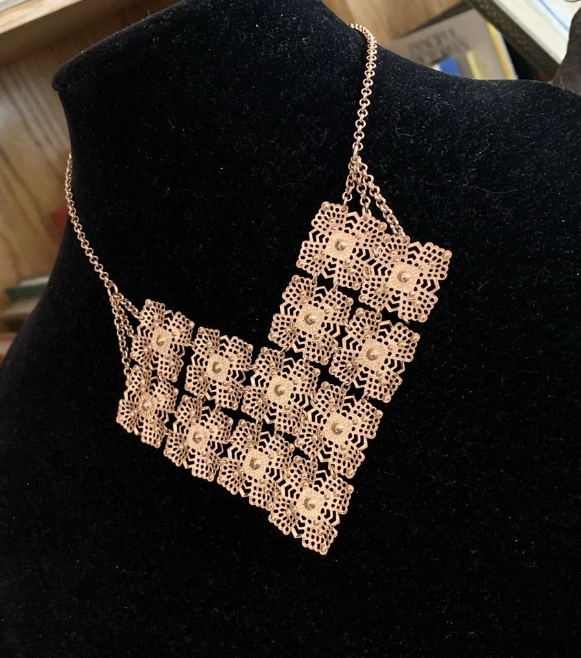 Collar de malla de filigrana tono oro rosa Jessica Simpson Foto 2 de 4