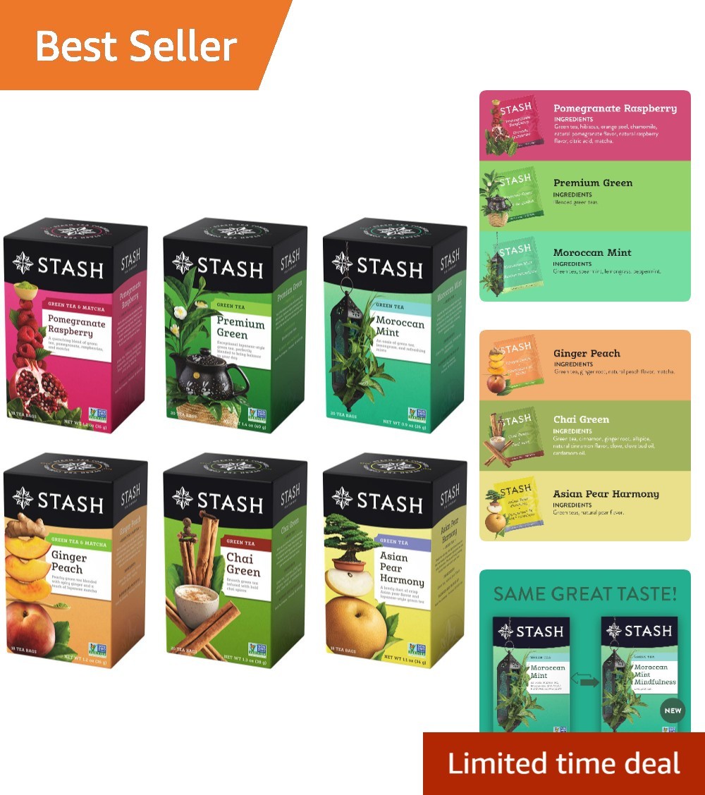 Variety Pack: 6 Exquisite Blends, 108 Plastic-free Tea Bags
