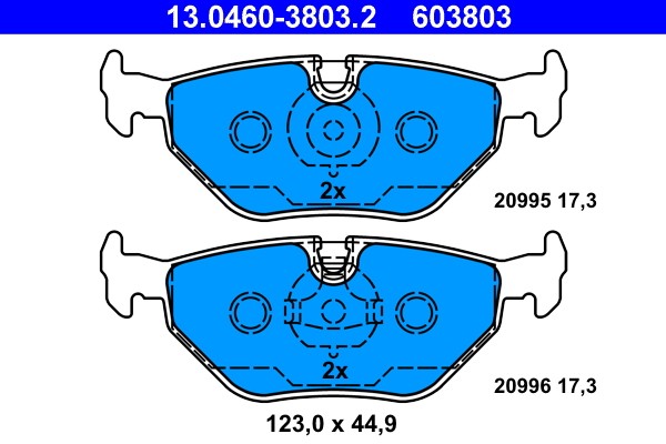 Rear ATE 13.0460-3803.2 Brake Pad Set, disc brake for BMW