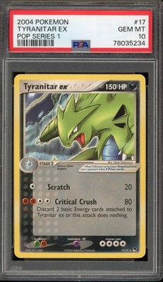 Pokemon Tyranitar ex POP Series 1 Rare #17 PSA 10 Gem Mint | eBay