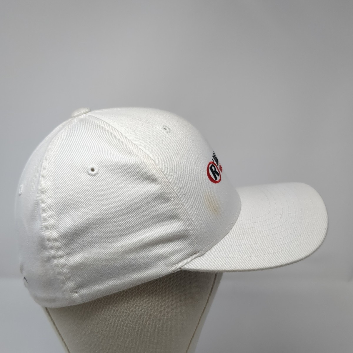Racing Optics Windshield Defense Fitted Hat Solid White Medium Flexfit View 5