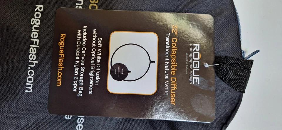 Rogue 2-in-1 Collapsible Diffuser - Translucent/ Natural White 32” NEW - Image 4 of 4