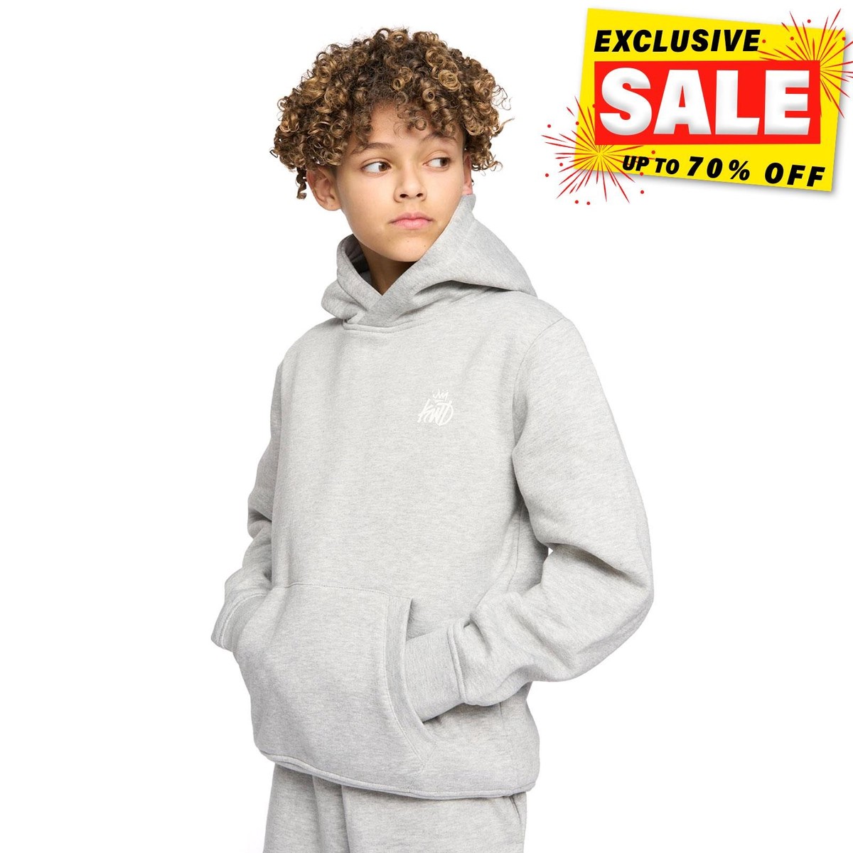 Kings Will Dream Stanton Kids Boys Casual Urban Fashion Hoodie Grey