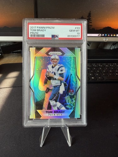 2017 Panini Prizm Tom Brady Silver Prizm #33 PSA 10 GEM MINT Patriots