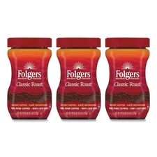 Folgers 20629 8 oz Jar Medium Instant Coffee Crystals - Classic Roast New