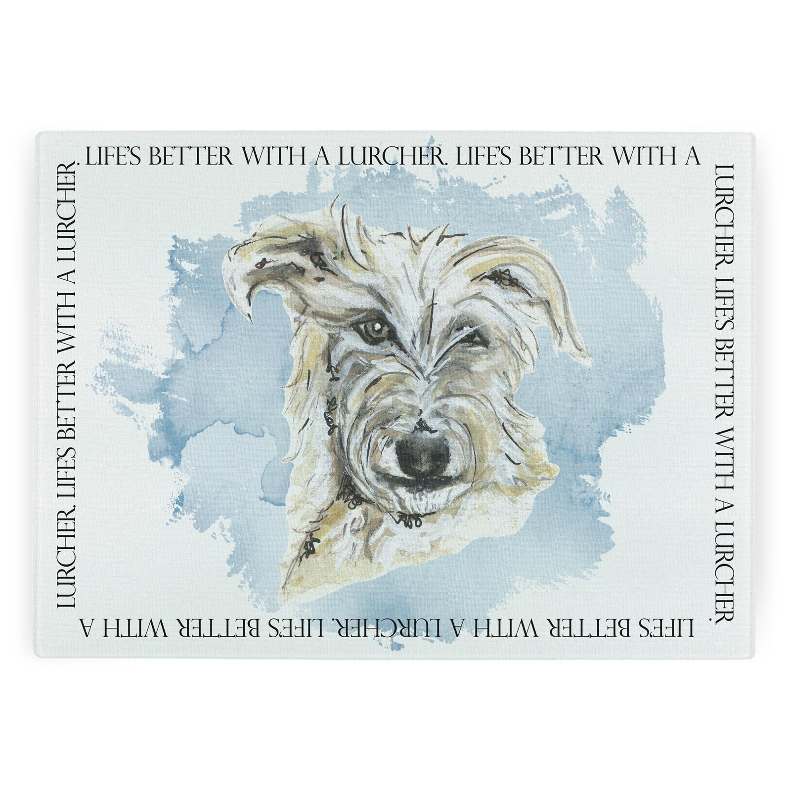 Life's Better With A Lurcher Rectangular Worktop Saver - Dog  Kitchen Gifts