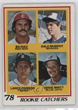 1978 Topps Rookie Catchers Bo Diaz Dale Murphy Lance Parrish Ernie Whitt h6c