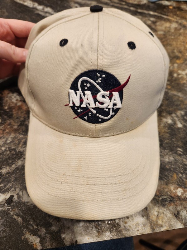 NASA Space Science Baseball Cap Strap Back Hat Tan Adjustable Casual Embroidered