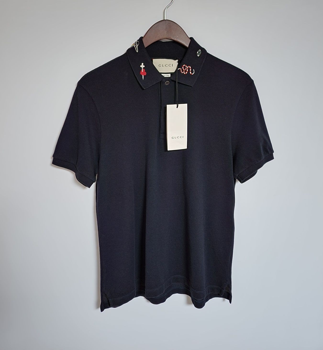 Gucci Polo Uomo Manica Corta Multi Ricamata Navy 523059 X9U96 129692288