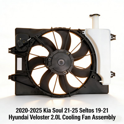 2020-2025 Kia Soul 21-25 Seltos 19-21 Hyundai Veloster 2.0L Cooling Fan Assembly