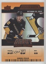 2022 Upper Deck Credentials Debut Ticket Access Orange 57/149 Samuel Poulin z3b
