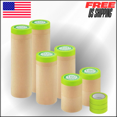 Paint Masking Paper, 6 Pack Tape & Drape Painters Paper, Assorted Size, 50' Each