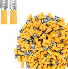 Vinyl Insulated Female Spade Wire Connectors 12 10AWG 6.3mm 1/4 Electrical
